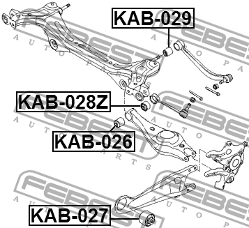 Сайлентблок KAB-027 KAB-027 FEBEST