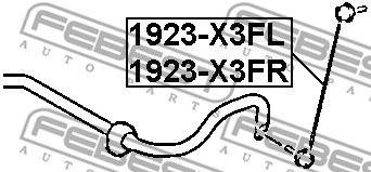 Тяга стабилизатора передн левая BMW X3 F25, X4 F26 1923-X3FL 1923-X3FL FEBEST