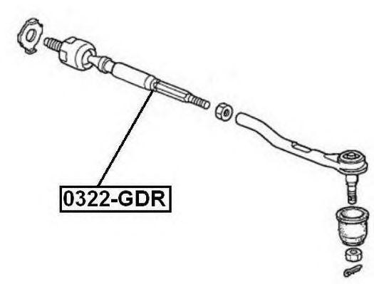 Тяга рулевая / шарнир осевой 0322GDR 0322-GDR ASVA