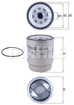 Фильтр топливный грубой очистки RVI Kerax, Magnum, Premium Distribution/Route/La KC491D MAHLE KNECHT