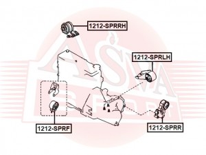 ПОДУШКА ДВИГАТЕЛЯ 1212SPRF 1212-SPRF ASVA