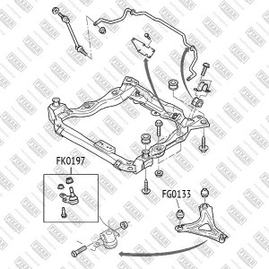 Опора шаровая нижняя левая/правая FORD Mondeo 93- FK0197 FK0197 FIXAR