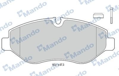 Колодки тормозные дисковые перед MBF015671 MANDO