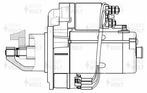 Стартер для а/м Mercedes-Benz Atego (98-) с дв. OM904/Atego II (04-) с дв. OM900 LST 1597 START VOLT