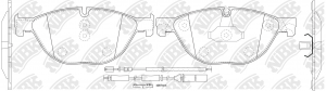 Колодки тормозные BMW 5 (F07,F10),7 (F01) передние (4шт.) NIBK PN0385W NIBK