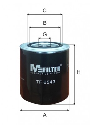 Фильтр масляный HYUNDAI Porter (D4BF),Porter 2 (D4CB),HD35 (D4BB) KIA Bongo (06- TF6543 MFILTER AUTOMOTIVE FILTERS