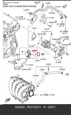 УПЛОТНИТЕЛЬНОЕ КОЛЬЦО  PE0120ZF1 PE01-20-ZF1 MAZDA