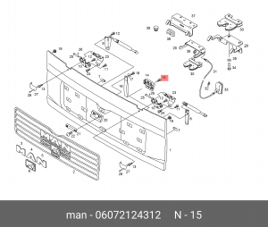 Лист. борозд. винт с цил. гол. D6X20-ST- MAN 06072124312 MAN