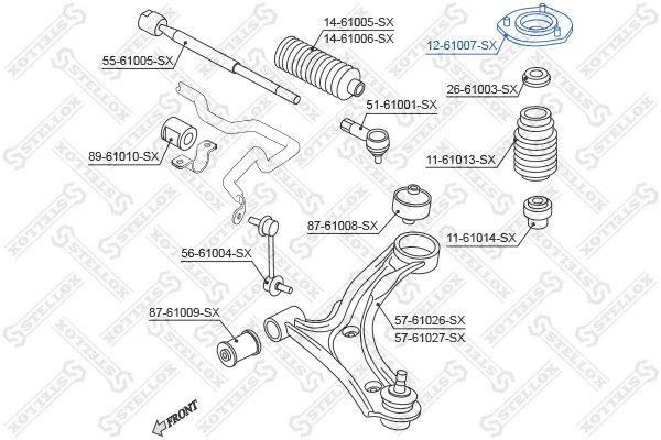 опора амортизатора переднего!\ Suzuki Liana 01> 12-61007-SX STELLOX