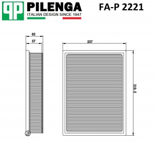 Фильтр воздушный LAND CRUISER 150 4.0 FA-P2221 FAP2221 PILENGA