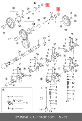 Гайка HYUNDAI KIA OE 1346816001 HYUNDAI KIA