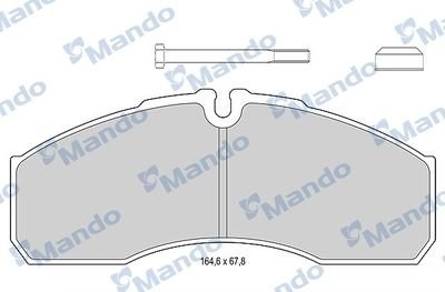 Колодки тормозные NISSAN Cabstar (06-) передние (с датчиком) (4шт.) MANDO MBF015966 MANDO