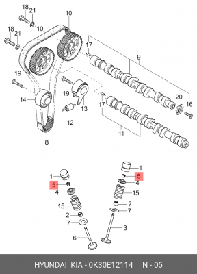 Сухарь клапана HYUNDAI/KIA 0K30E-12114 0K30E12114 MOBIS