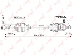 привод правый!\ Nissan Almera 06> CD-1092 LYNXAUTO