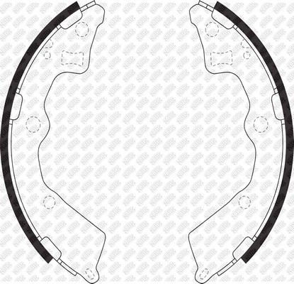 Колодки тормозные KIA Picanto (04-) задние барабанные (4шт.) NIBK FN0618 NIBK