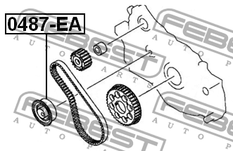 Ролик вала балансировочного 0487-EA FEBEST