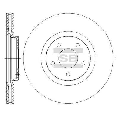 Диск тормозной NISSAN QASHQAI 07-/RENAULT KOLEOS 08- передний вент.D 320мм. SD42 SD4239 SANGSIN