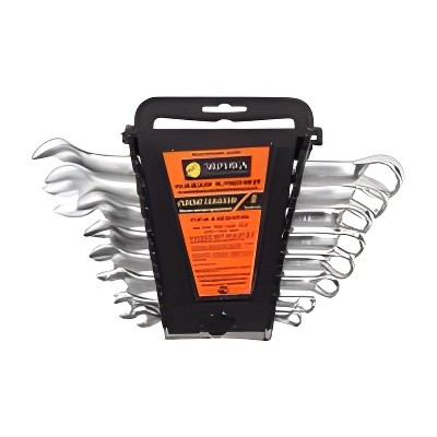 Набор ключей комбинированных 6-19мм 8 предметов в холдере изгиб 15град. сатиниро ER31080 EVRIKA