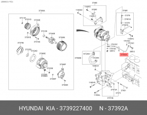 ТРУБКА ВАКУУМНОГО НАСОСА 3739227400 HYUNDAI