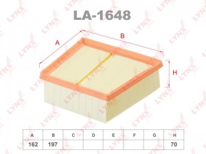 фильтр воздушный!\ Ford Fiesta 1.25/1.4/1.6/1.6TDCi 08> LA-1648 LYNXAUTO