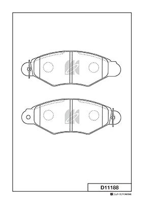 D11188 колодки дисковые! передние!\ Citroen Xsara 1.4i-1.9TD/Renault Kangoo all  D11188 MK KASHIYAMA