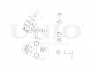 Опора шаровая передняя нижняя SSP-20009 UNIO