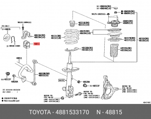 ВТУЛКА СТАБИЛИЗАТОРА 48815-33170 48815-33170 TOYOTA