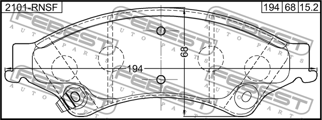 Колодки передниеMAZDA BT-50 2011- 2101-RNGF 2101-RNGF FEBEST