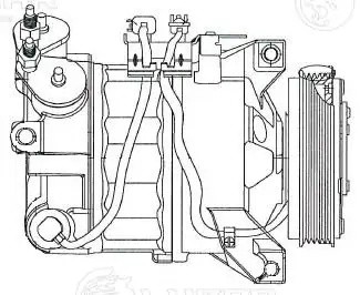 Компрессор кондиц. для а/м подходит Volvo S80 (06-)/XC60 (08-)/XC70 (07-) 2.4D/2 LCAC1054 LUZAR