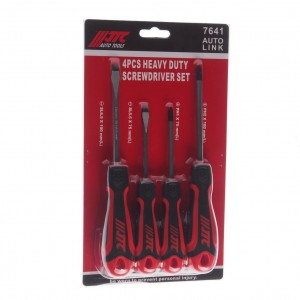 Набор отверток усиленных SL5.5x75 SL6.5x100 PH1x75 PH2x100 4 предмета JTC JTC-7641 JTC TOOLS