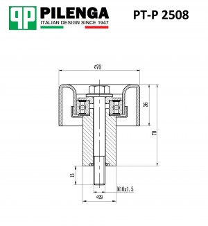 Ролик ремня обводной верхний GAZ NEXT PT-P2508 PT-P2508 PILENGA