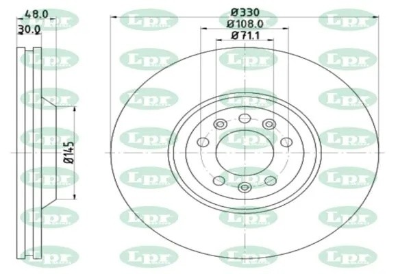 Диск тормозной P1006V P1006V LPR