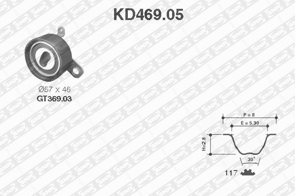Комплект ГРМ KD469.05 KD469.05 NTN SNR