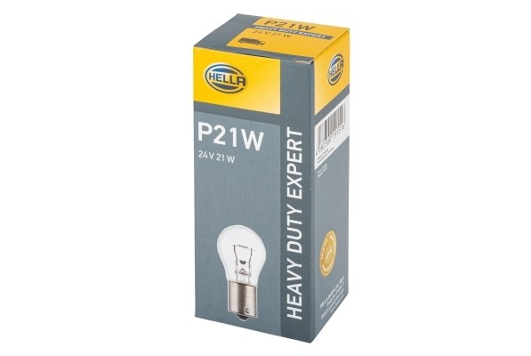 лампа накаливания! HD 24V 21W P21W BA15s Iveco, MB, MAN, Scania, DAF, RVI, Volvo 8GA002073-251 HELLA