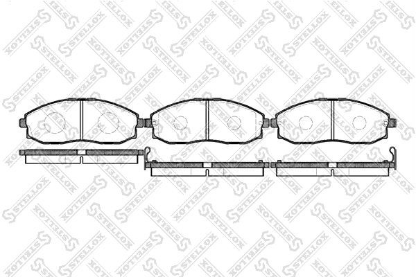 703 02=223409 !колодки дисковые п.\ Hyundai H-1/Starex 2.4/2.5D/TD/CRDi 97> 714-002-SX STELLOX