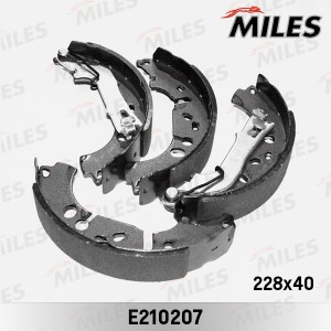 Колодки барабанные FIAT GRANDE PUNTO 1.3D/1.4 05-/OPEL CORSA D 06- (228x40) (TRW E210207 MILES