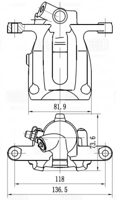 Суппорт торм. Mercedes A W169 (04-) зад. прав. d=30мм (CF 032013) CF032013 TRIALLI