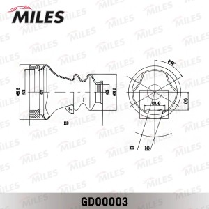 Пыльник ШРУСа внутренний правый RENAULT LOGAN/SANDERO/LAGUNA II 01- GD00003 GD00003 MILES