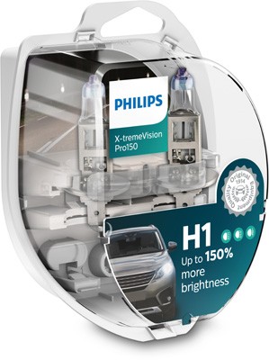 Лампа 12V H1 55W P14.5s +150% бокс (2шт.) X-Treme Vision Pro 150 PHILIPS 12258XVPS2 PHILIPS