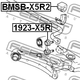 Втулка стабилизатора BMW X5 E53 199­9-2006 BMSB-X5R2 BMSB-X5R2 FEBEST