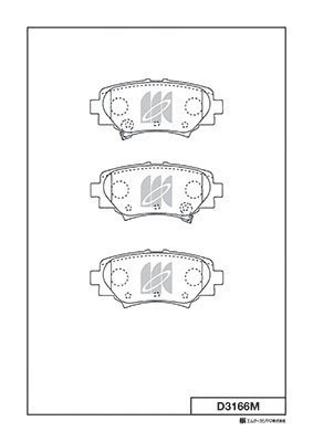 Замена на D3166MH Колодки тормозные дисковые  MAZDA 3 (BM, BN) D3166M D3166M MK KASHIYAMA