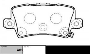 Колодки тормозные HONDA Civic 2012 ~ зад.прав.лев. (старый арт. CKHO-72) GK0389 GK0389 CTR