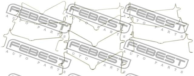 ремк-кт тормозных колодок! пружины 10шт\ Toyota Land Cruiser 02-07 0103-003-PCS10 FEBEST