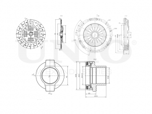 Комплект сцепления с подшипником CLT-20055 UNIO