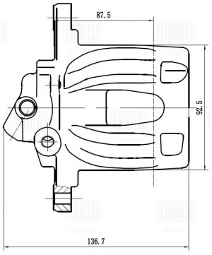 Суппорт торм. для а/м Mercedes Viano W639 03-/Vito W639 03- зад. лев. d38мм CF 0 CF 032006 TRIALLI