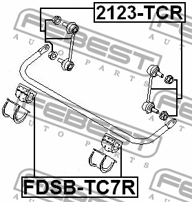 FORD TRANSIT CONNECT 02> L=133mm/ M12x1.5 2123-TCR FEBEST