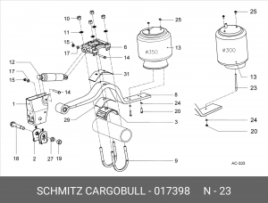 Стержень резьбовой 017398 SCHMITZ CARGOBULL