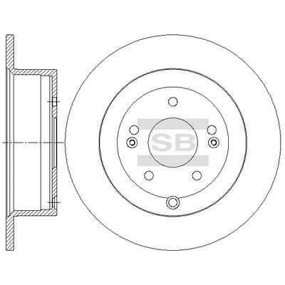 Диск тормозной HYUNDAI SANTA FE 06- задний D 302мм. SD1082 SD1082 SANGSIN