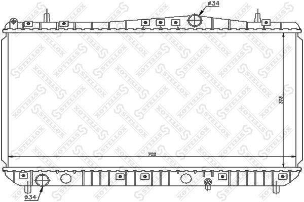 радиатор системы охлаждения!\ Chevrolet Tacuma 1.6i 01>/1.8-2.0i 00-04 10-25688-SX STELLOX