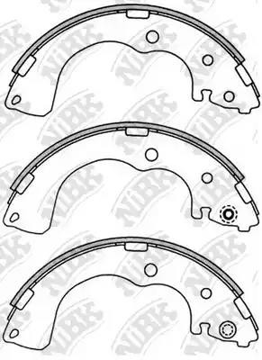 Колодки тормозные MAZDA MPV (99-06) задние барабанные (4шт.) NIBK FN3402 NIBK